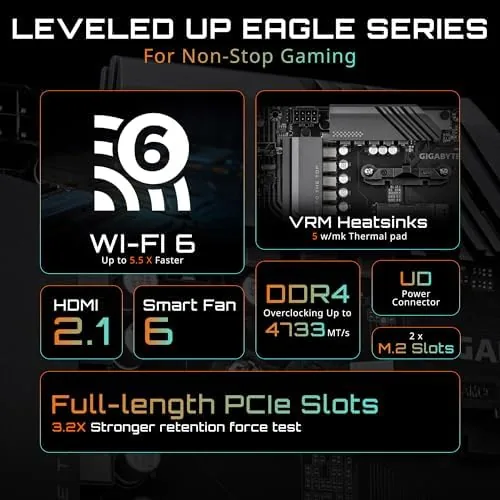The two M.2 slots and the PCIe 4.0 x16 slot on the board