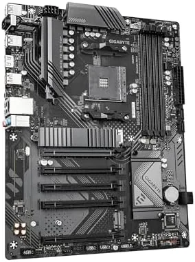 B550 Eagle WIFI6 installed in a finished PC with subtle RGB accents