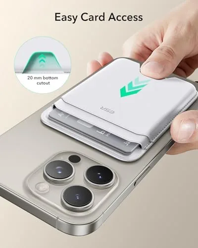The ESR for MagSafe Wallet, 5 Card Holder for Phone Case in real use