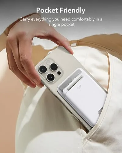 Another view of the ESR for MagSafe Wallet, 5 Card Holder for Phone Case