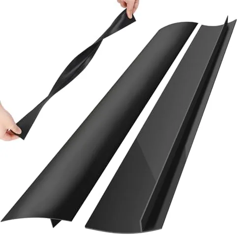 The two silicone stove gap covers next to their packaging