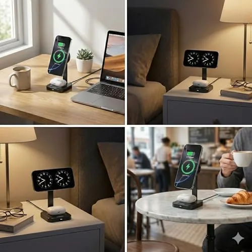 Close look at the 15W Foldable Magnetic Wireless Travel Charger for iPhone AirPods | build quality