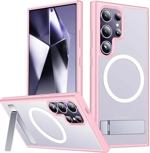 SPIDERCASE for Samsung Galaxy S24 Ultra Case,Built-in Stand,Pink | Magnetic [3 Stand Ways] Invisible Review: Tested and Rated