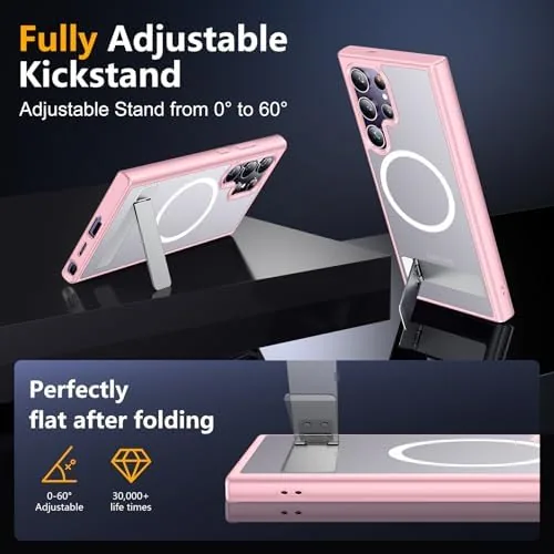 The SPIDERCASE for Samsung Galaxy S24 Ultra Case,Built-in Stand,Pink | Magnetic compared in context