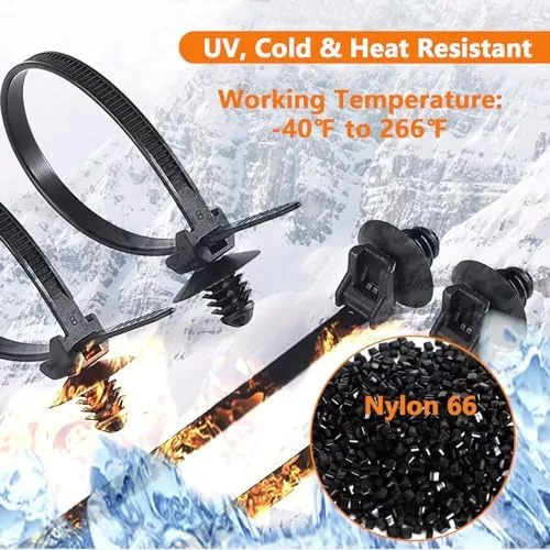 Testing the 60Pcs Nylon Universal Cable Tie with Buckle Push Mount Zip over two weeks