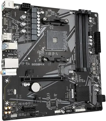 Completed micro-ATX build with the combo running on a desk