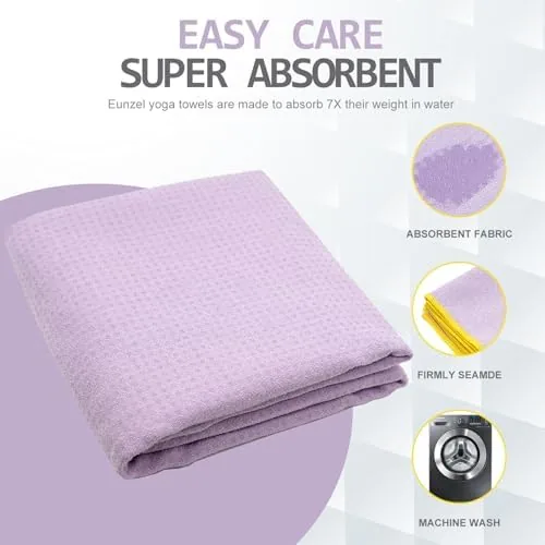 The Eunzel Hot Yoga Towel - Microfiber Non Slip Yoga Mat in real use