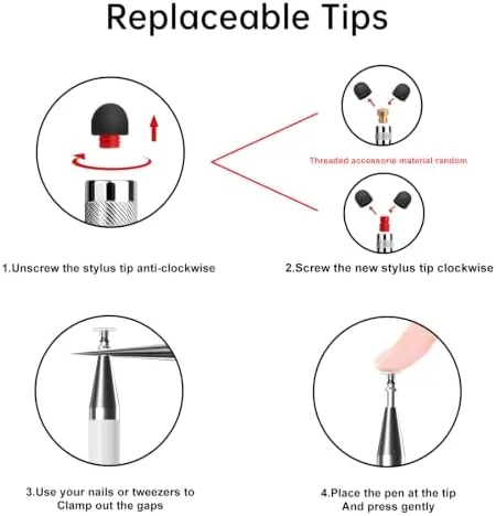 Another view of the Bopomofo Stylus(10 Pcs),2-in-1 Stylus Pen for Touchscreen,Stylus Pen | Metal