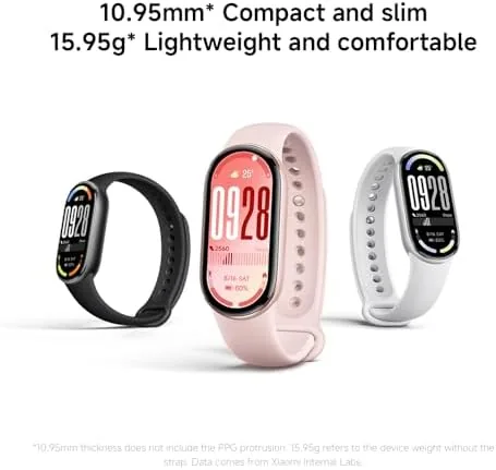 The band on a wrist during a morning run in a park