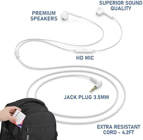 Close up of the compact earbud housing and silicone tips