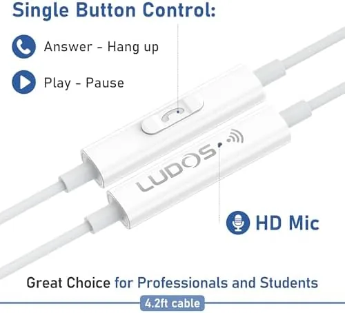 Student wearing the Zenith earbuds during an online class
