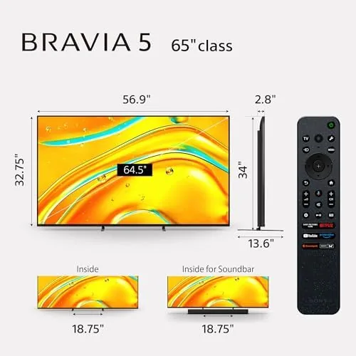 The BRAVIA 5 Mini LED beside an OLED and a standard LED television
