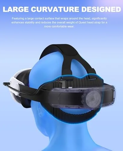 Adjustable fit dial and battery cable connected to the headset