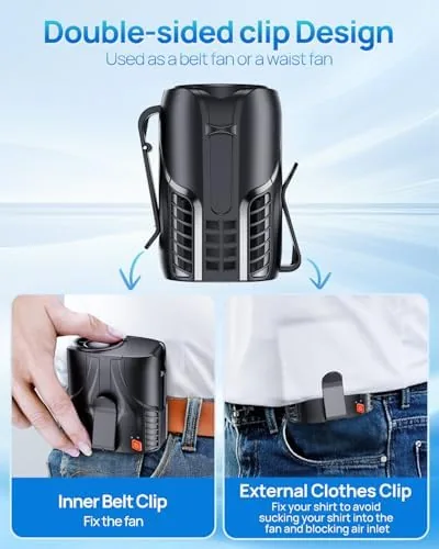 The Portable Personal Waist Fan& Neck Fan, 14000RPM Brushless Motor, 40H compared in context
