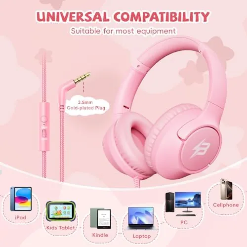 Close look at the Wired Headphones for Kids for School, 3.5mm Cord Safe Volume build quality