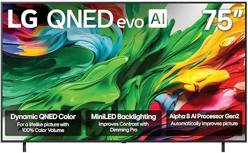 LG 75-Inch Class QNED evo AI QNED85A Series Mini LED 4K Smart TV w/AI Review: Tested and Rated