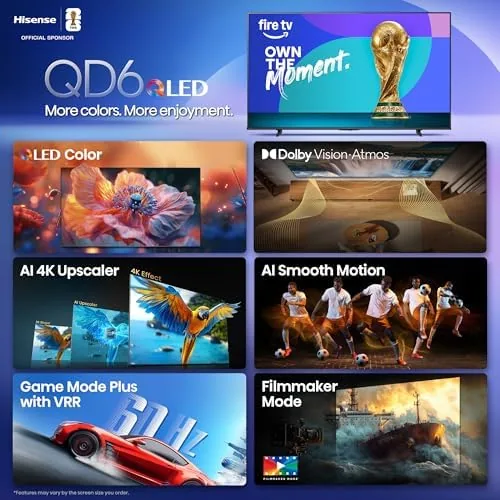 The Hisense 50-Inch Class QD6 Series QLED 4K UHD Smart Fire in real use