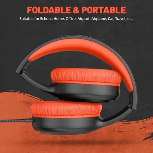 Another view of the UKELALA U2 Wired Headphones for Kids for School Boys Girls