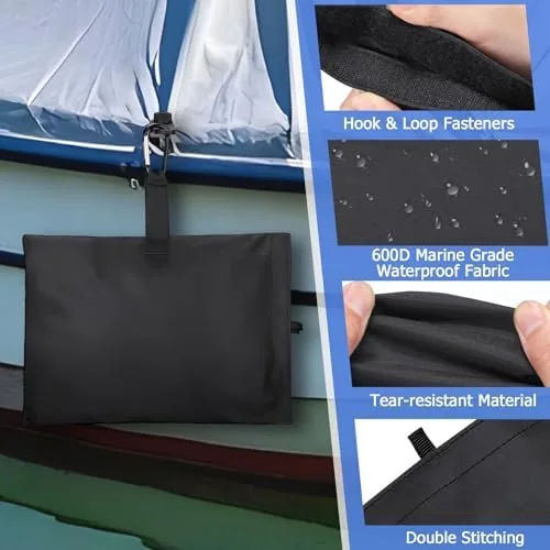 The 8Pack Sand Bags for Boat Covers, 600D Marine-Grade Sand Bags in real use