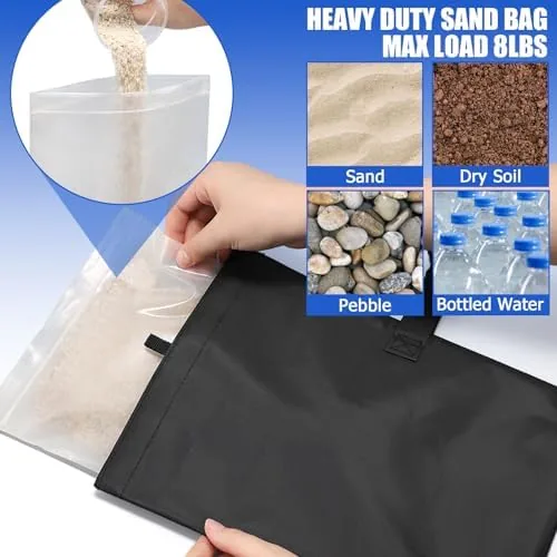Another view of the 8Pack Sand Bags for Boat Covers, 600D Marine-Grade Sand Bags
