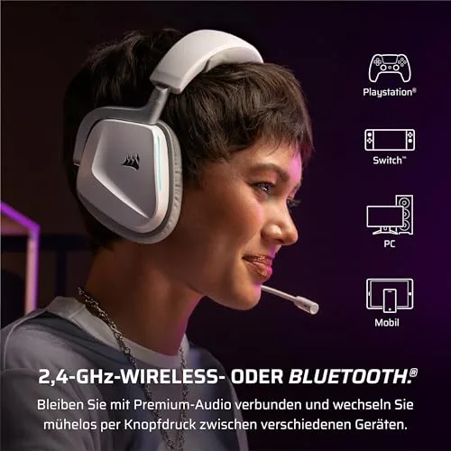A first person shooter game running with the headset being worn