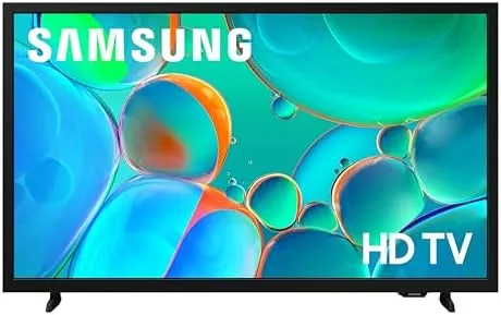 Samsung 32 inch H5000F Smart TV sitting on a bedroom dresser