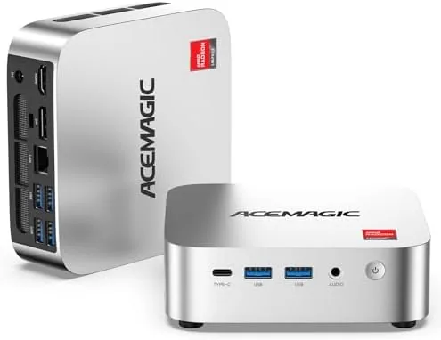 ACEMAGIC K1 Mini PC mounted behind a monitor with VESA bracket