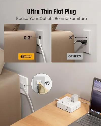 Phone and tablet charging through the built-in USB-C ports