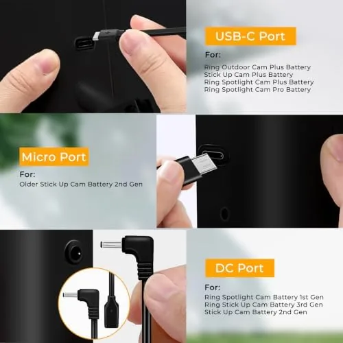 The 8W Solar Panel Charger for Ring Cameras with 10FT Cable compared in context