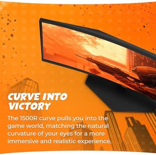 Detail shot of the AOC 24 Inch Curved Gaming Monitor FHD 1080P 180Hz VA features