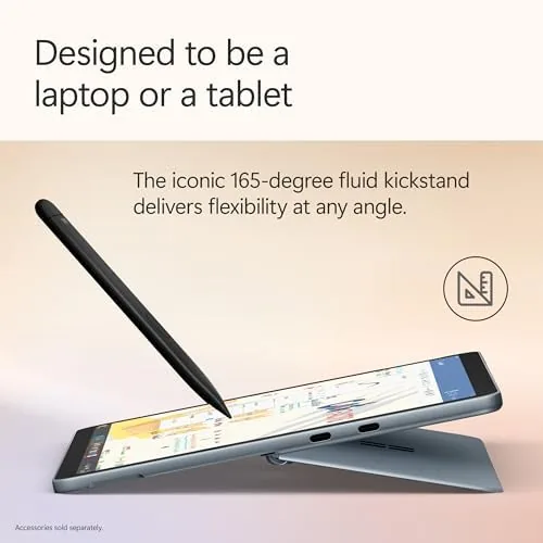 Surface Pro used as a laptop with a document editor on screen