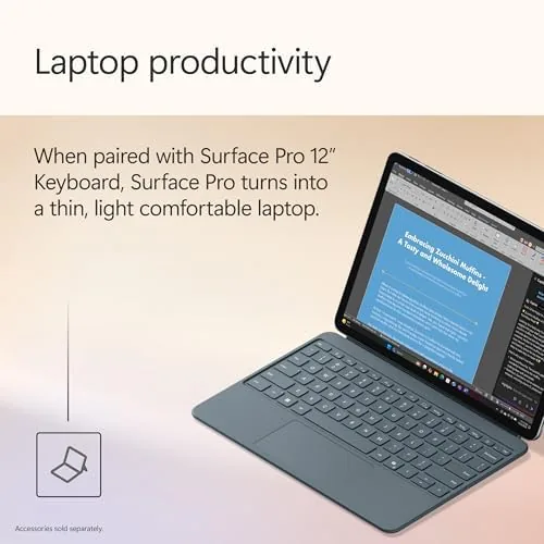Surface Pro in drawing mode with the Surface Pen in hand