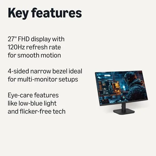Close up of the monitor rear panel showing the VESA mount holes and ports