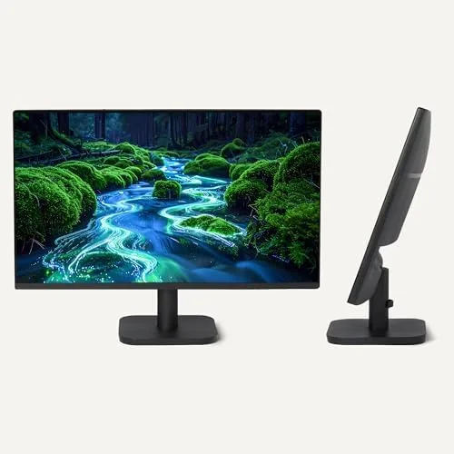 Three monitors side by side comparing the Amazon Basics with a 60 Hz and a 1440P panel
