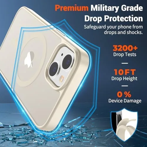 A MagSafe charger snapping onto the back of the SUPFINE case