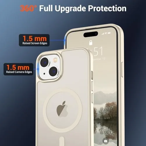 The phone held in a hand showing the grip texture of the matte case