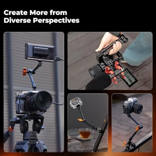 The K&F CONCEPT 9.8" Magic Arm Clamp Kit with 1/4" & compared in context