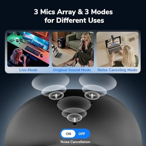 Another view of the EMEET Piko 4K Webcam for Streaming, World's 1st Dual-Camera AI-Powered
