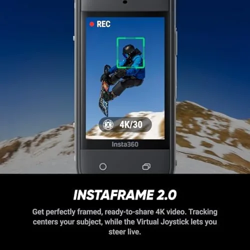 The bundle compared next to a wide angle action camera and a bare 360 camera