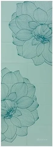 The Gaiam Foldable Yoga Mat, 2mm Icy Paisley in real use