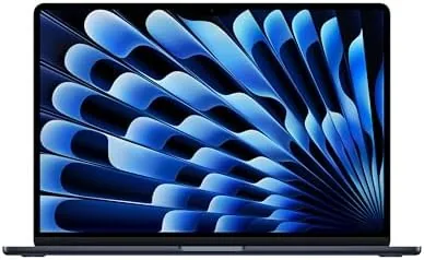 2025 MacBook Air 15 in Midnight on a bright desk
