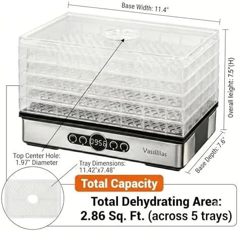 Close look at the Small Food Dehydrator Dryer - Dehydrator for Healthy Food | build quality