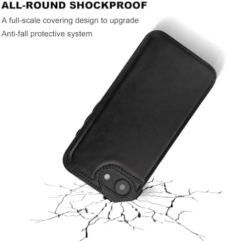 The ONETOP for iPhone 17e/16e Wallet Case with Credit Card Holder,Black compared in context