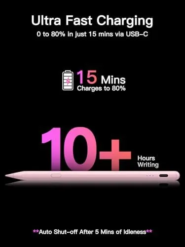 Another view of the Stylus Pen for ipad 2018-2026, USB-C Fast Charging Pencil, Pixel-Perfect