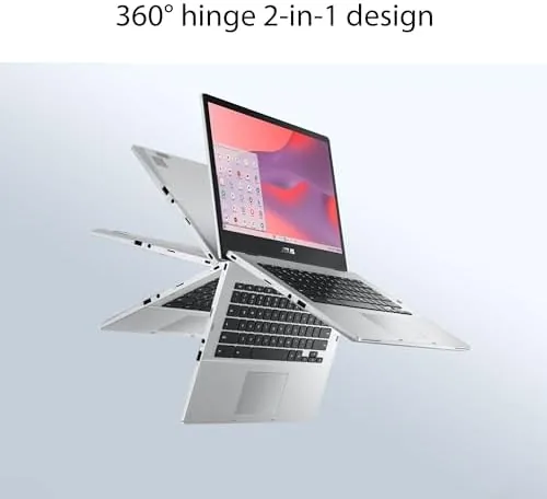 Close look at the ASUS Chromebook Flip CX1 Convertible Laptop, 14" FHD NanoEdge 360-degree build quality
