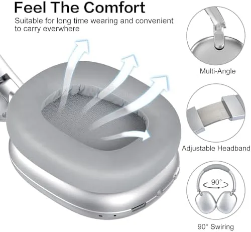 The C6 Active Noise Cancelling Headphones, Wireless Over Ear Bluetooth Headphones in real use