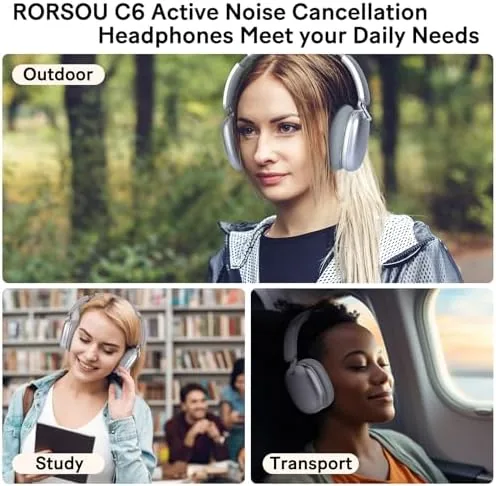 Testing the C6 Active Noise Cancelling Headphones, Wireless Over Ear Bluetooth Headphones over two weeks