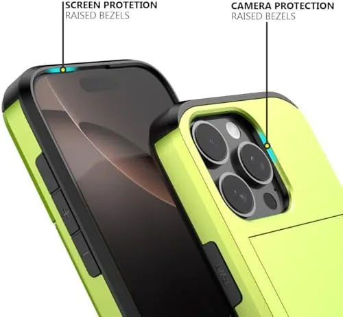 The Nvollnoe for iPhone 16 Pro Case with Card Holder Fluorescent in real use