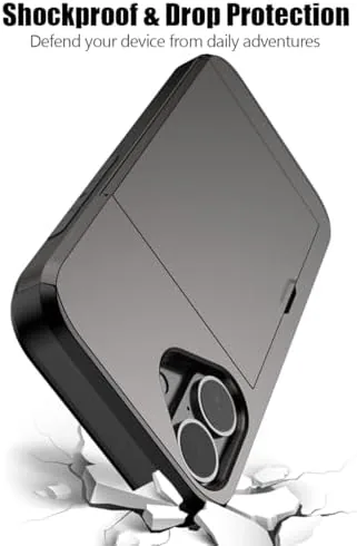 Another view of the Nvollnoe for iPhone 16 Case with Card Holder Coffee |