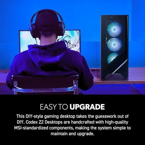 Benchmark software running on the desktop showing frame rate and temperature